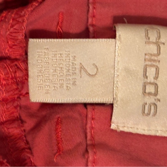Chico's Rose Red pants 12/14 - Picture 5 of 6